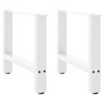 Vidaxl pieds de table basse blanc 2 pi�ces 60 x (42 - 43) cm acier