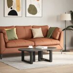 Vidaxl pieds de table basse en t, 2 pi�ces, noir, 40 x 25 x (30 - 31) cm, acier