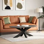 Vidaxl pied de table basse en forme d'araigne noir 98 x 58 x (42 - 43) cm en acier