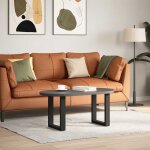 Vidaxl pieds de table basse en u 2 pi�ces noir 28 x (42 - 43) cm acier