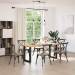 Vidaxl pieds de table à manger en u 2 pièces noir 70 x (72 - 73) cm acier Vidaxl pieds de table à manger en u 2 pièces noir 70 x (72 - 73) cm acier