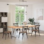 Vidaxl pieds de table � manger en forme de v, 2 pi�ces, blanc, 50x(72 - 73, 3) cm, acier