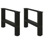 Vidaxl pieds de table basse noir 2 pièces 50 x (30 - 31) cm acier Vidaxl pieds de table basse noir 2 pièces 50 x (30 - 31) cm acier