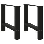 Vidaxl pieds de table basse noir 2 pièces 50 x (42 - 43) cm acier Vidaxl pieds de table basse noir 2 pièces 50 x (42 - 43) cm acier