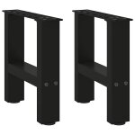 Vidaxl pieds de table basse noir 2 pi�ces 30 x (30 - 31) cm acier
