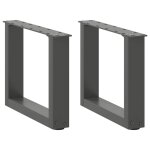 Vidaxl pieds de table basse en u 2 pi�ces anthracite 30 x (30 - 31) cm acier