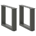 Vidaxl pieds de table basse en u 2 pi�ces anthracite 40 x (30 - 31) cm acier