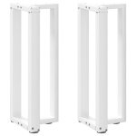 Vidaxl pieds de table console en t 2 pi�ces blanc 38x25x(72 - 73) cm
