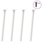 Vidaxl pieds de table console 4 pi�ces blanc 72 cm acier