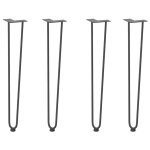 Vidaxl pieds en épingle à cheveux pour consoles, lot de 4, anthracite, 72 cm, acier massif Vidaxl pieds en épingle à cheveux pour consoles, lot de 4, anthracite, 72 cm, acier massif