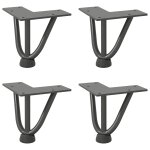 Vidaxl pieds en épingle à cheveux pour table basse 4 pièces anthracite 10 cm acier massif Vidaxl pieds en épingle à cheveux pour table basse 4 pièces anthracite 10 cm acier massif