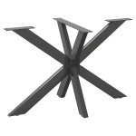 Vidaxl pied de table � manger en araign�e anthracite 120x68x(72 - 73) cm