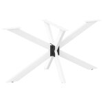 Vidaxl pied de table � manger en araign�e blanc 120x68x(72 - 73) cm