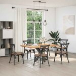 Vidaxl pied de table  manger en forme d'araigne, anthracite, 85 x 85 x (72 - 73) cm, acier