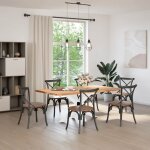 Vidaxl pied de table � manger en forme d'araign�e, blanc, 120 x 68 x (72 - 73) cm, acier