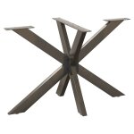 Vidaxl pied de table � manger forme d'araign�e naturel 120x68x(72 - 73)cm