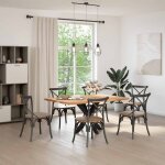 Vidaxl pied de table  manger en forme d'araigne noir 85 x 85 x (72 - 73) cm en acier
