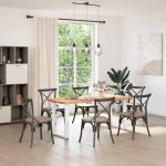 Vidaxl pieds de table � manger en u 2 pi�ces blanc 70 x (72 - 73) cm acier