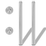Vidaxl pieds de table télescopiques nickel brossé 710 mm - 1100 mm Vidaxl pieds de table télescopiques nickel brossé 710 mm - 1100 mm