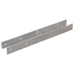 Vidaxl piquets de clture 2 pcs argent 7x6x60 cm acier galvanis