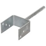 Vidaxl piquets de clture 6 pcs argent 10x6x30 cm acier galvanis