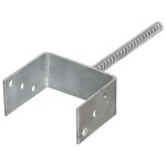 Vidaxl piquets de cl�ture 6 pcs argent� 12x6x30 cm acier galvanis�