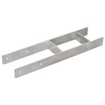 Vidaxl piquets de clture 6 pcs argent 14x6x60 cm acier galvanis