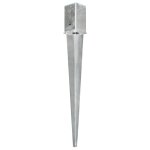 Vidaxl piquets au sol 12 pcs argent 8x8x76 cm acier galvanis