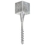 Vidaxl piquets au sol 2 pcs argent 14x14x58 cm acier galvanis
