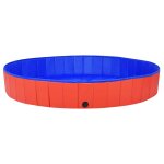 Vidaxl piscine pliable pour chiens rouge 200x30 cm pvc