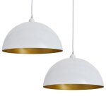 Vidaxl plafonnier 2 pcs hauteur r�glable semi - sph�rique blanc