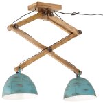 Vidaxl plafonnier 25 w bleu d�lav� 29x18x85 cm e27