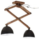 Vidaxl plafonnier 25 w noir 29x18x85 cm e27