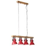 Vidaxl plafonnier 25 w rouge d�lav� 90x24x111 cm e27
