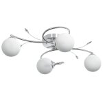 Vidaxl plafonnier avec abat - jour ronds en verre pour 4 led g9