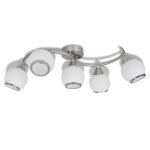 Vidaxl plafonnier avec abat - jour en verre sur rail ondul�