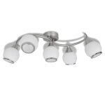 Vidaxl plafonnier avec abat - jour en verre sur rail ondul�