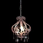 Vidaxl plafonnier avec perles rose rond e14 Vidaxl plafonnier avec perles rose rond e14