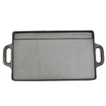 Vidaxl plancha en fonte r�versible 2 pcs 38x23 cm