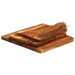 Vidaxl planche  dcouper 3 pcs cm bois d'acacia massif
