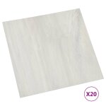 Vidaxl dalles de plancher autoadhsives 20 pcs pvc 1, 86 m crme