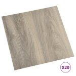 Vidaxl dalles de plancher autoadhsives 20 pcs pvc 1, 86 m taupe