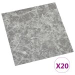 Vidaxl dalles de plancher autoadhsives 20 pcs pvc 1, 86 m gris bton