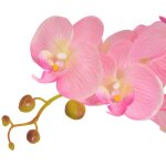 Vidaxl plante artificielle avec pot orchide 65 cm rose