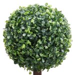 Vidaxl plante de buis artificiel avec pot forme de boule vert 118 cm