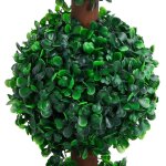 Vidaxl plante de buis artificiel avec pot forme de boule vert 90 cm
