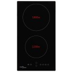 Vidaxl plaque de cuisson c�ramique 2 br�leurs contr�le tactile 3000 w