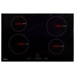 Vidaxl plaque de cuisson � induction 4 br�leurs verre 77 cm 7000 w