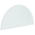 Vidaxl plaque de verre de chemine demi - rond 1000x500 mm