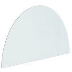 Vidaxl plaque de verre de chemine demi - rond 1000x600 mm